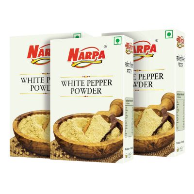 NARPA White Pepper Powder, 100g Carton, Pack of 3