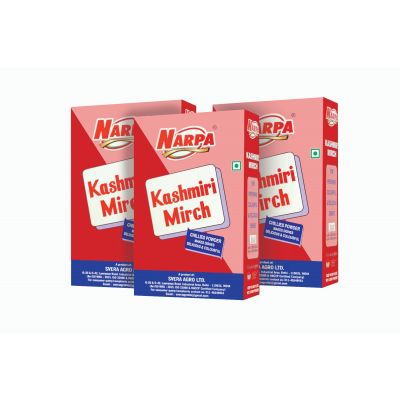 NARPA Kashmiri Mirch Powder, 100g Carton (Pack of 3)